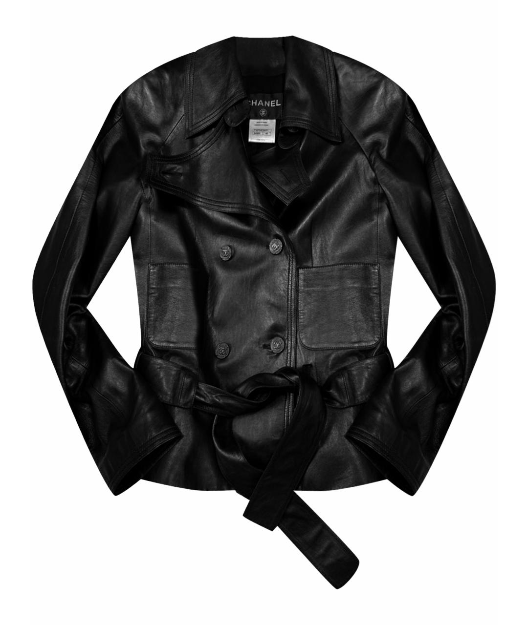 CHANEL Черная кожаная куртка, фото 1
