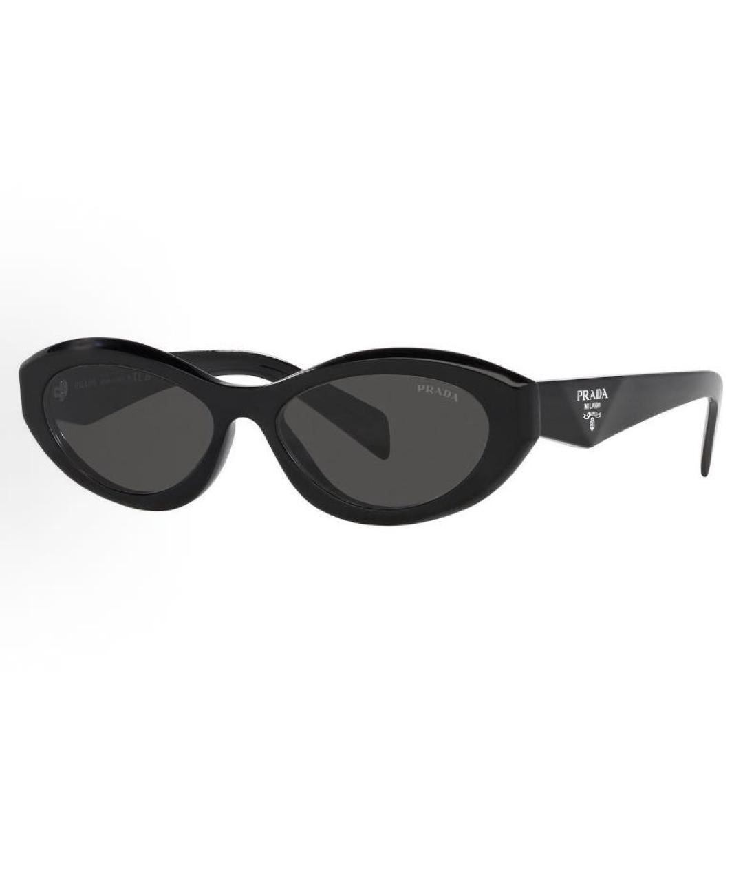 PRADA Черные пластиковые солнцезащитные очки, фото 1