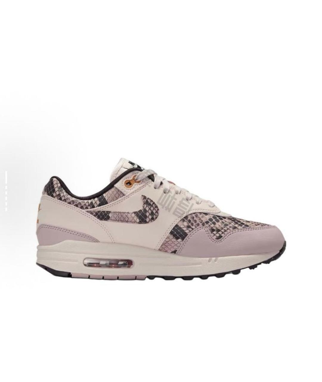 NIKE Бежевые кожаные низкие кроссовки / кеды, фото 7