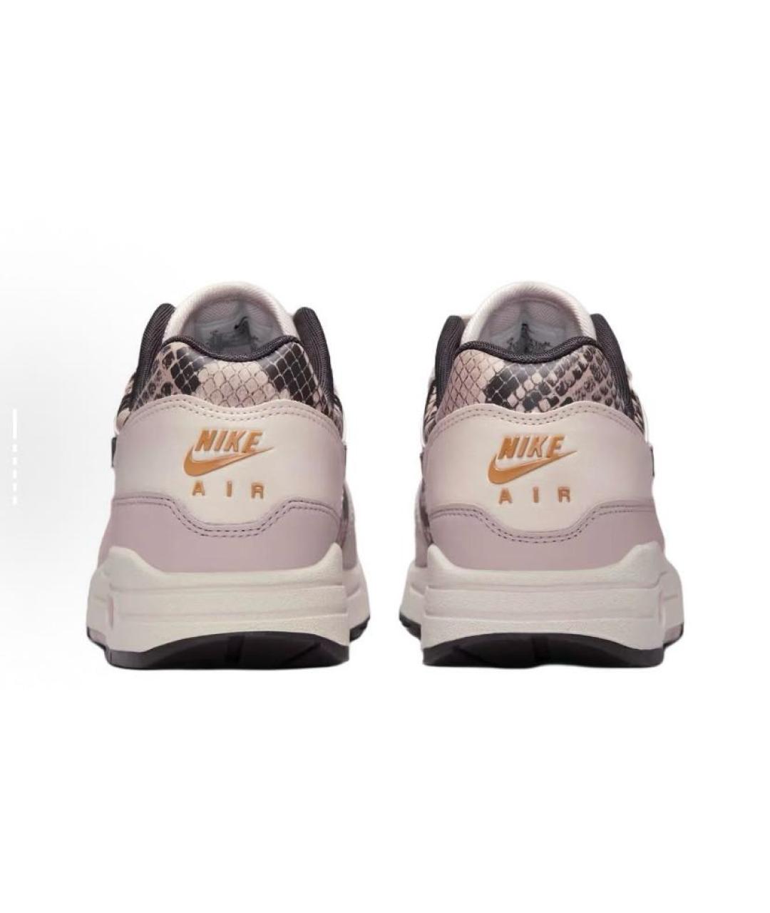 NIKE Бежевые кожаные низкие кроссовки / кеды, фото 5