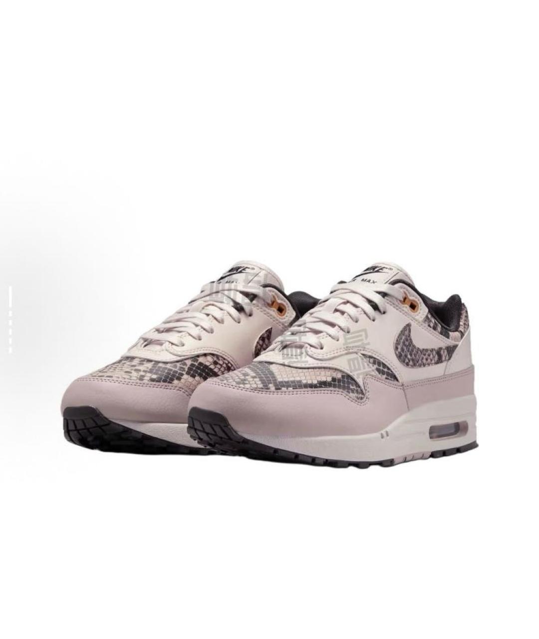 NIKE Бежевые кожаные низкие кроссовки / кеды, фото 3