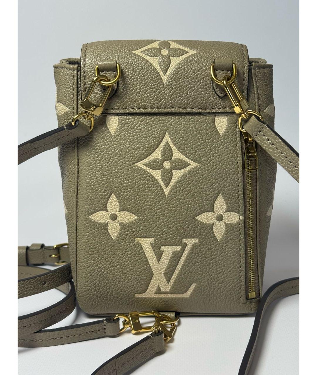 LOUIS VUITTON Бежевый кожаный рюкзак, фото 3