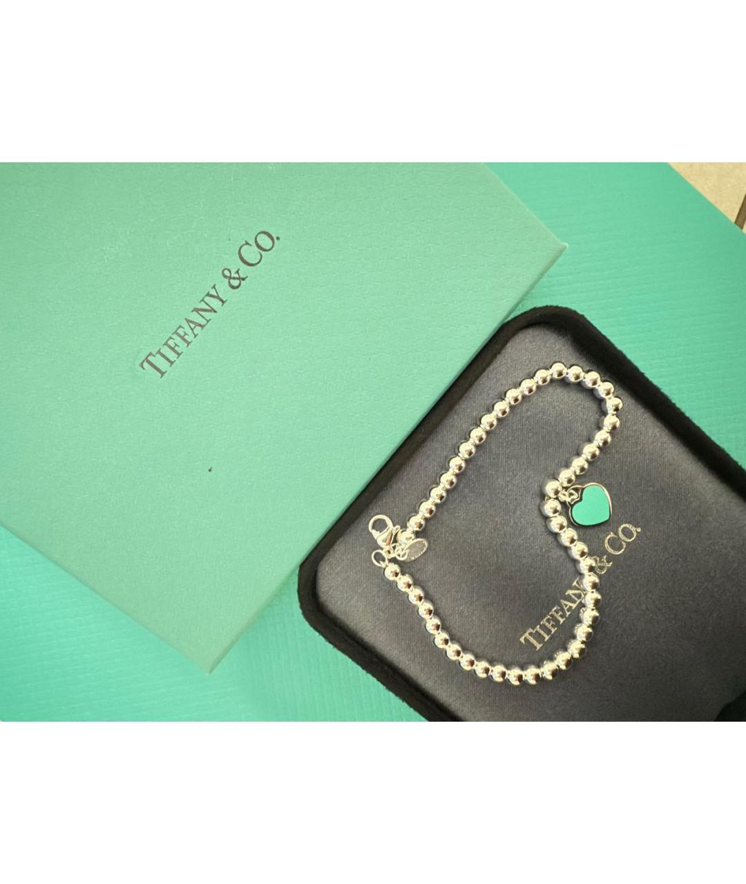 TIFFANY&CO Бирюзовый серебряный браслет, фото 3