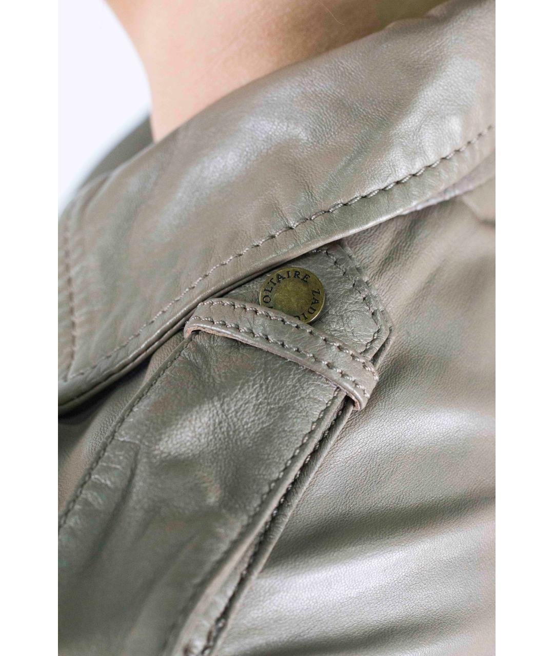 ZADIG & VOLTAIRE Бежевая кожаная куртка, фото 5