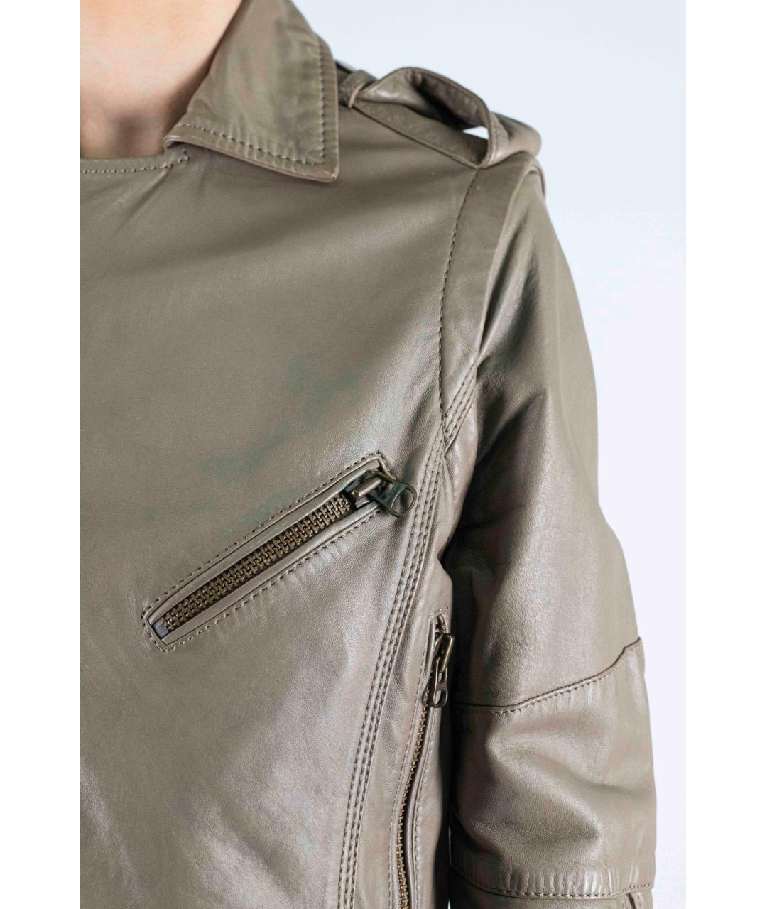 ZADIG & VOLTAIRE Бежевая кожаная куртка, фото 7