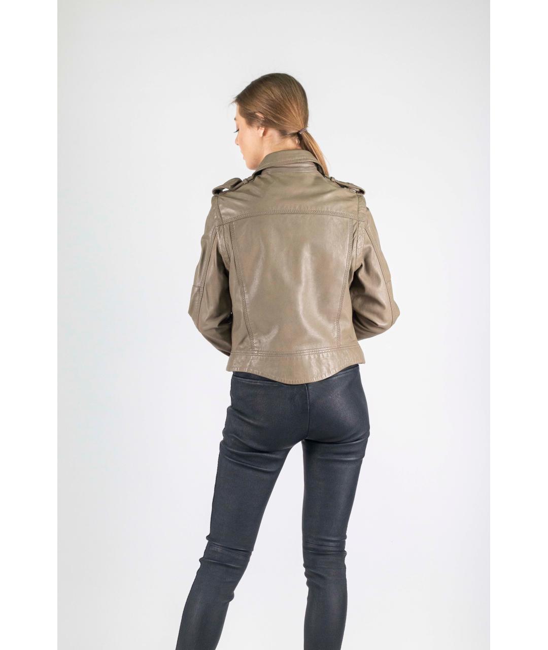 ZADIG & VOLTAIRE Бежевая кожаная куртка, фото 2