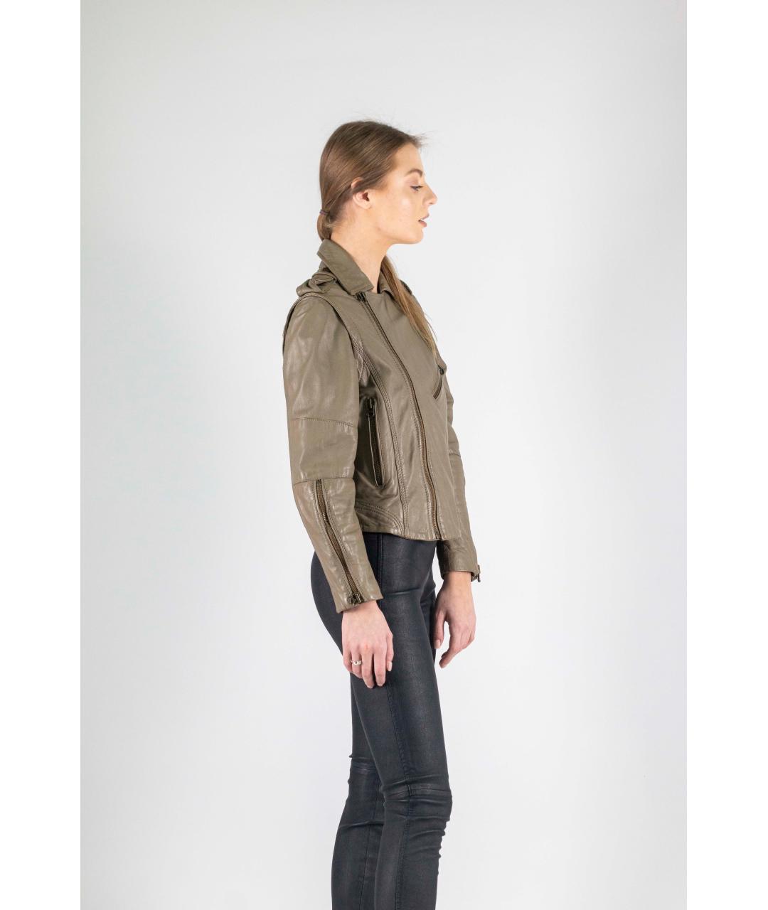 ZADIG & VOLTAIRE Бежевая кожаная куртка, фото 8