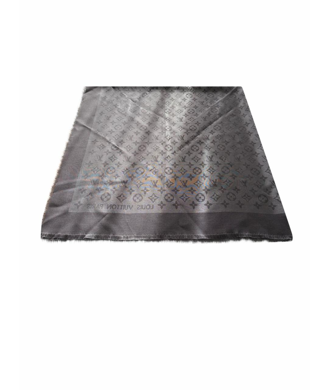 LOUIS VUITTON Антрацитовый платок, фото 1