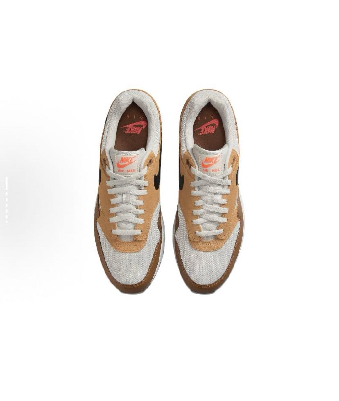 NIKE Коричневые кожаные низкие кроссовки / кеды, фото 4