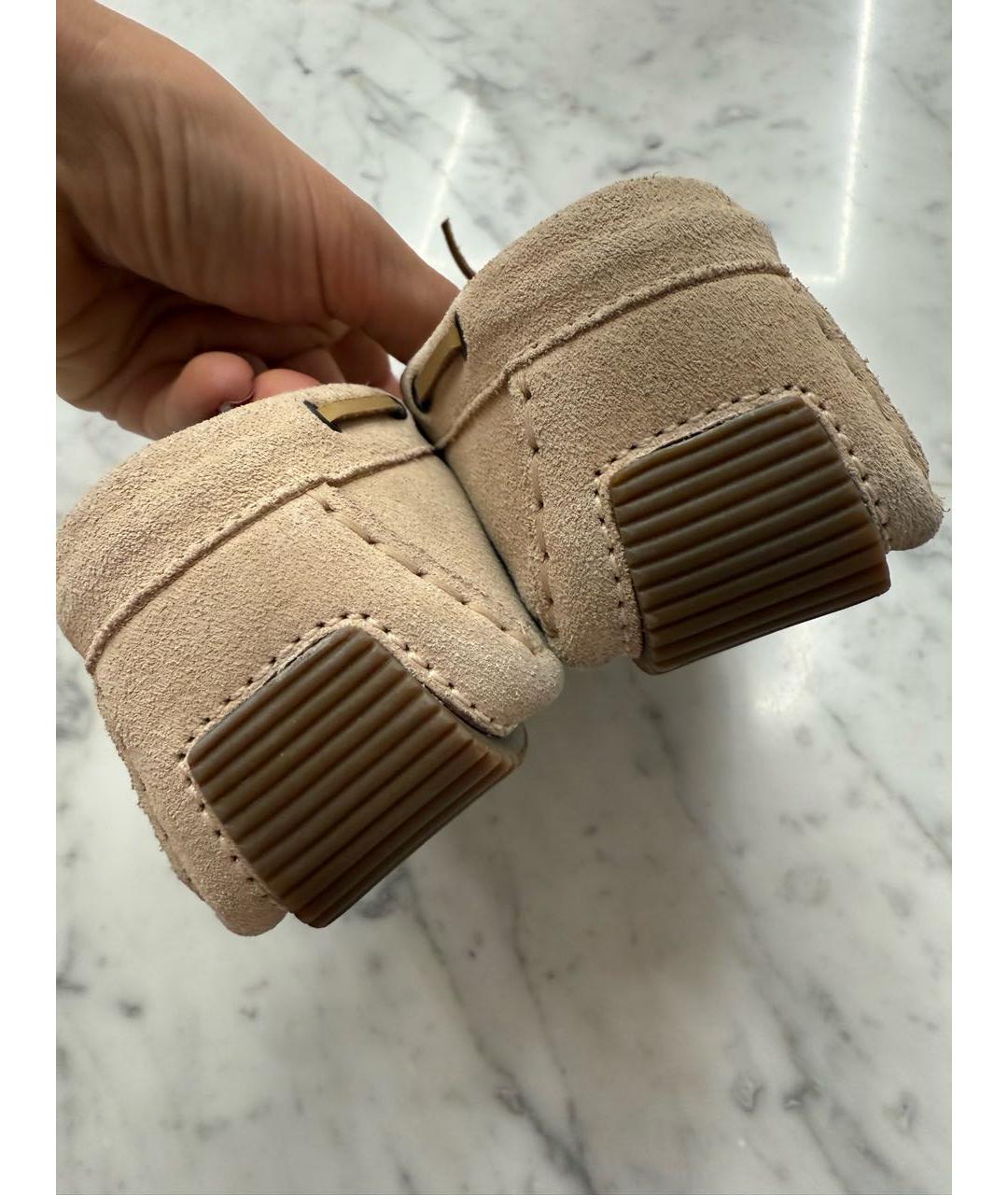 BOTTEGA VENETA Розовые нубуковые мокасины, фото 3