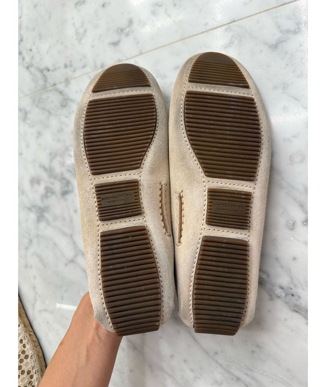 BOTTEGA VENETA Розовые нубуковые мокасины, фото 5