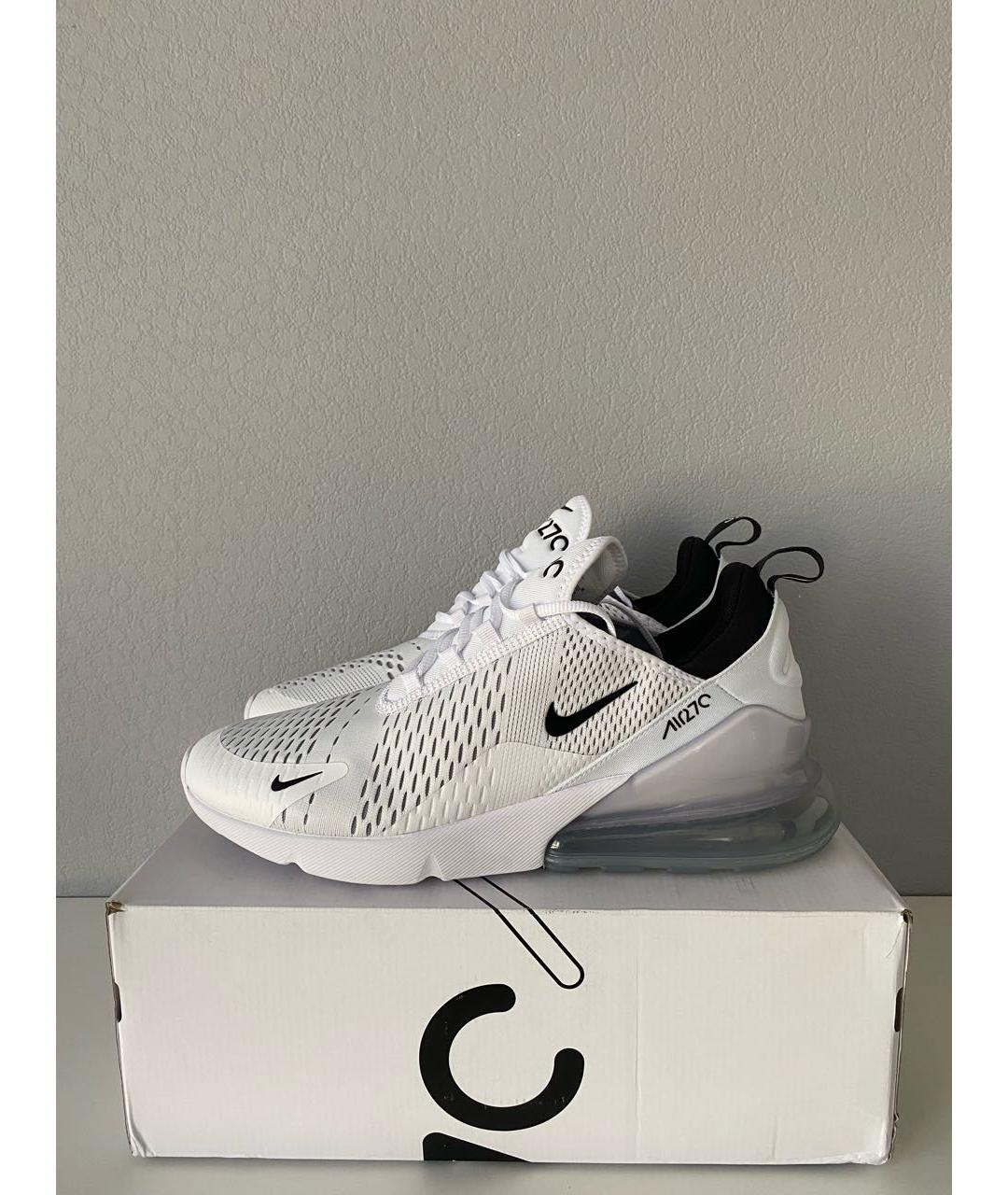 NIKE Белые текстильные низкие кроссовки / кеды, фото 3