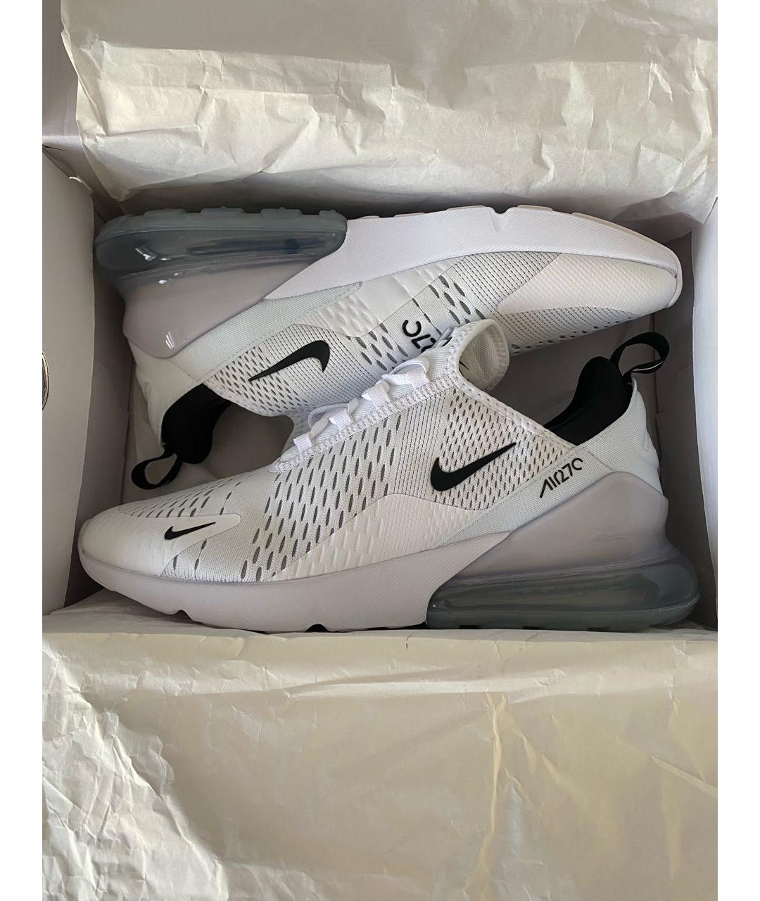 NIKE Белые текстильные низкие кроссовки / кеды, фото 2