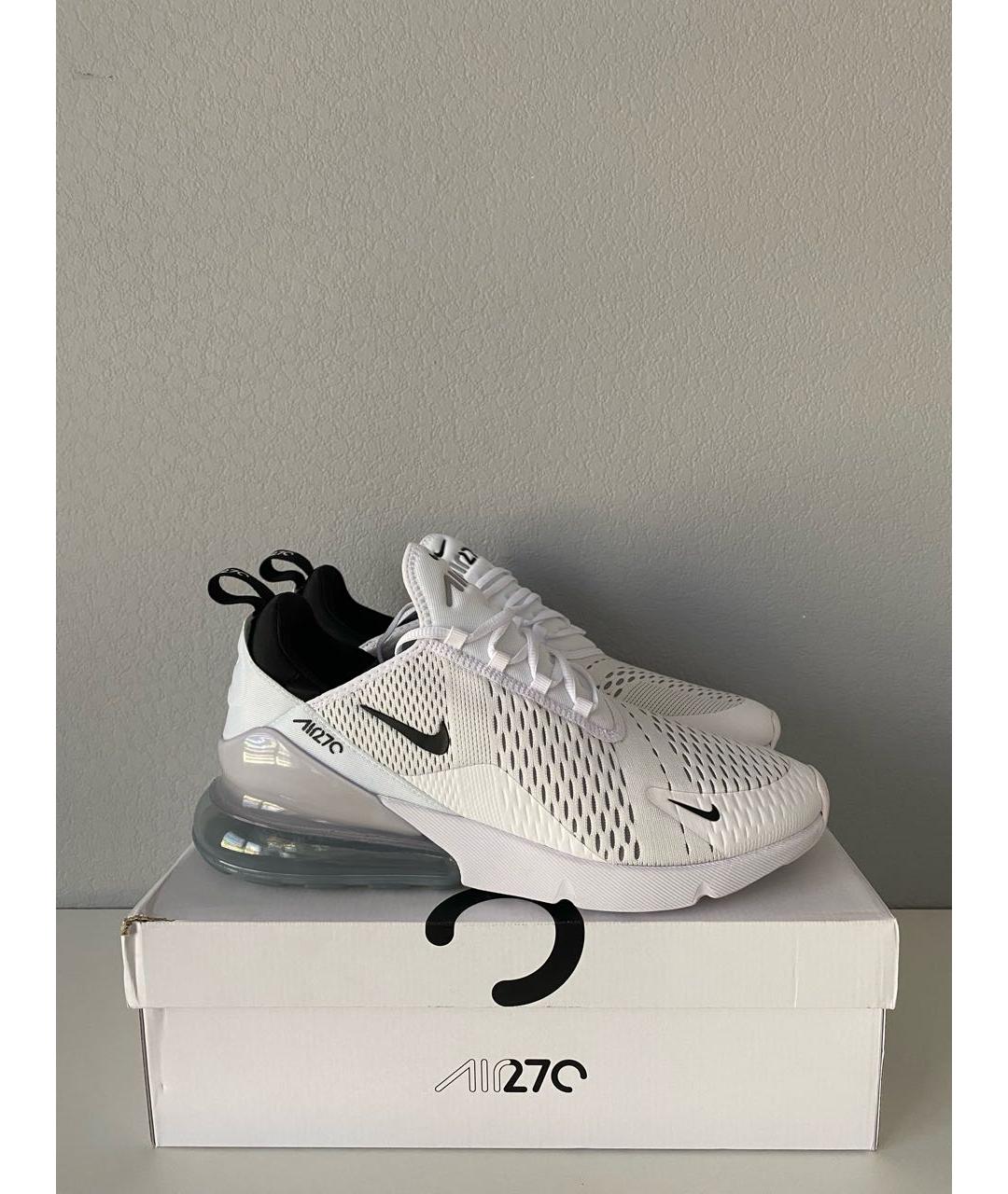 NIKE Белые текстильные низкие кроссовки / кеды, фото 4