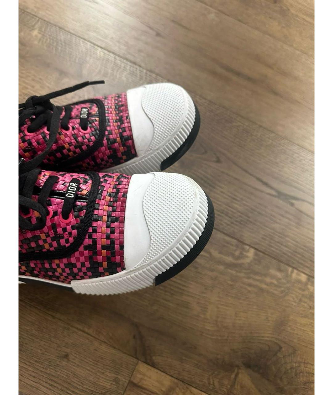 CHRISTIAN DIOR Розовые кожаные кеды, фото 5