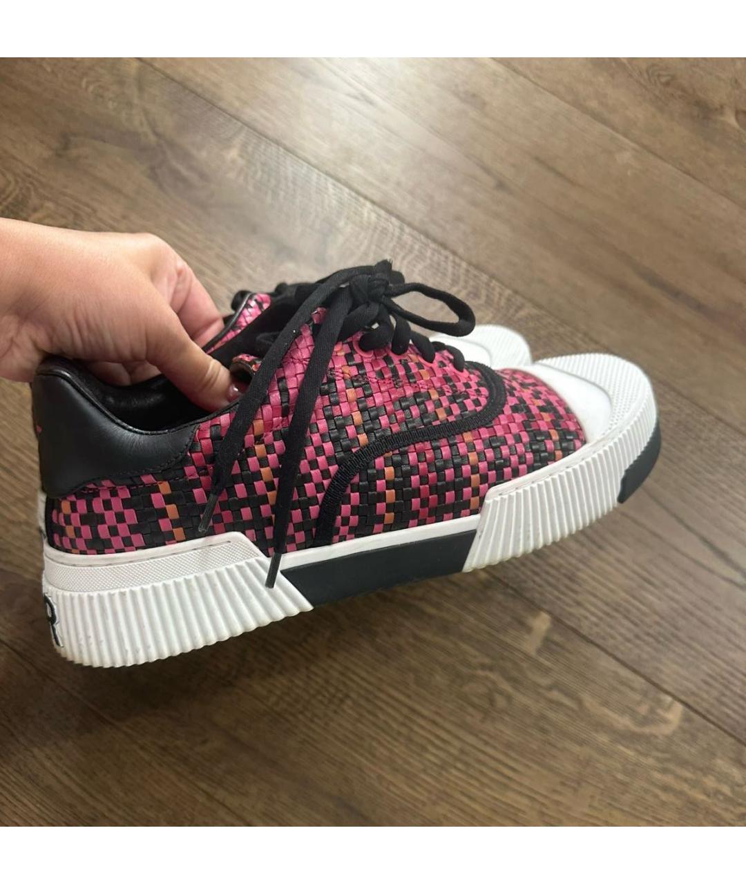 CHRISTIAN DIOR Розовые кожаные кеды, фото 2