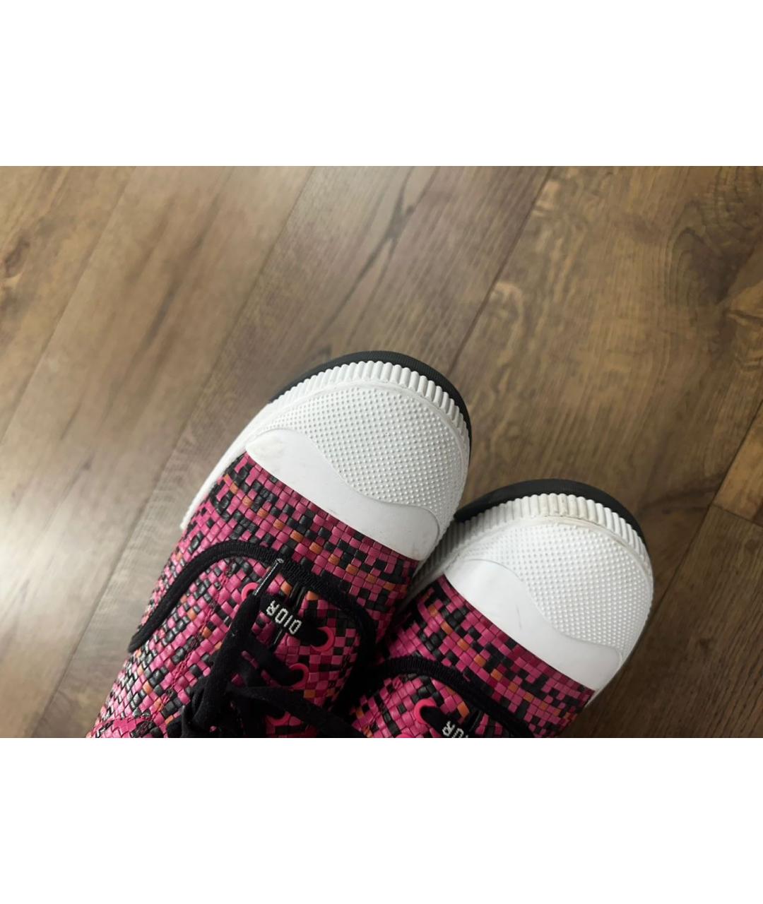 CHRISTIAN DIOR Розовые кожаные кеды, фото 4