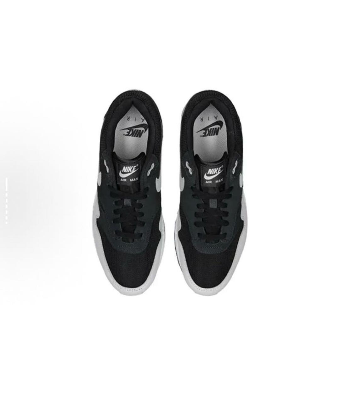 NIKE Черные текстильные низкие кроссовки / кеды, фото 4