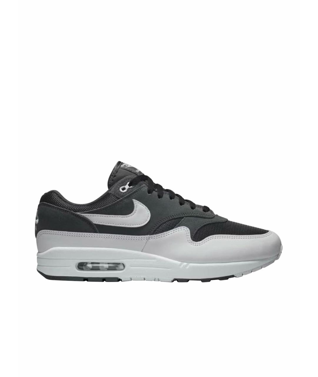 NIKE Черные текстильные низкие кроссовки / кеды, фото 1