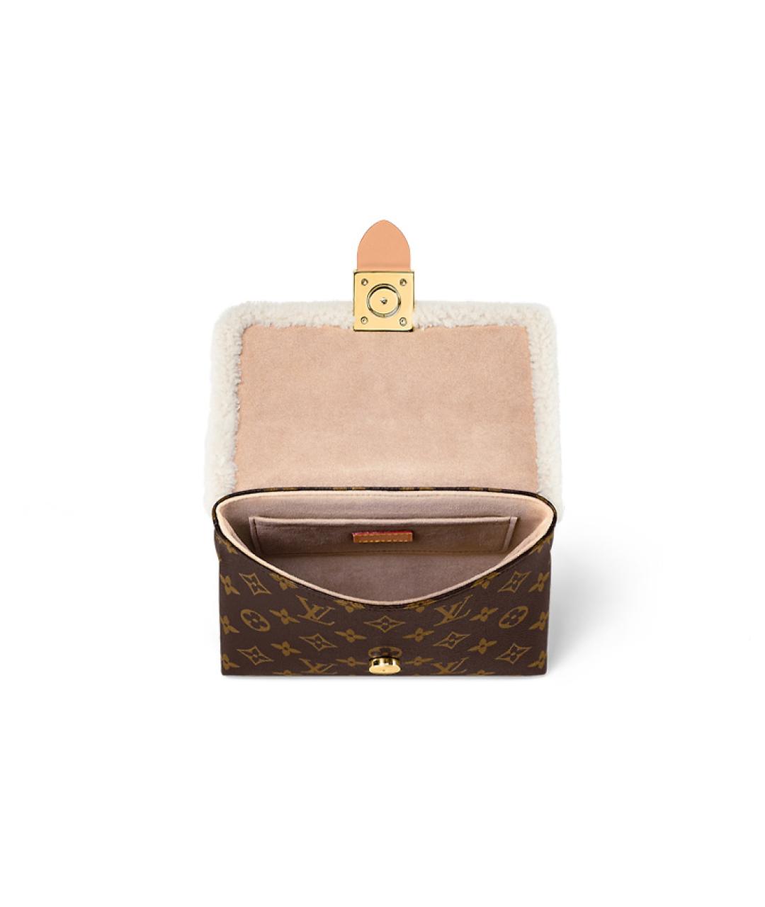 LOUIS VUITTON Коричневая сумка с короткими ручками, фото 4
