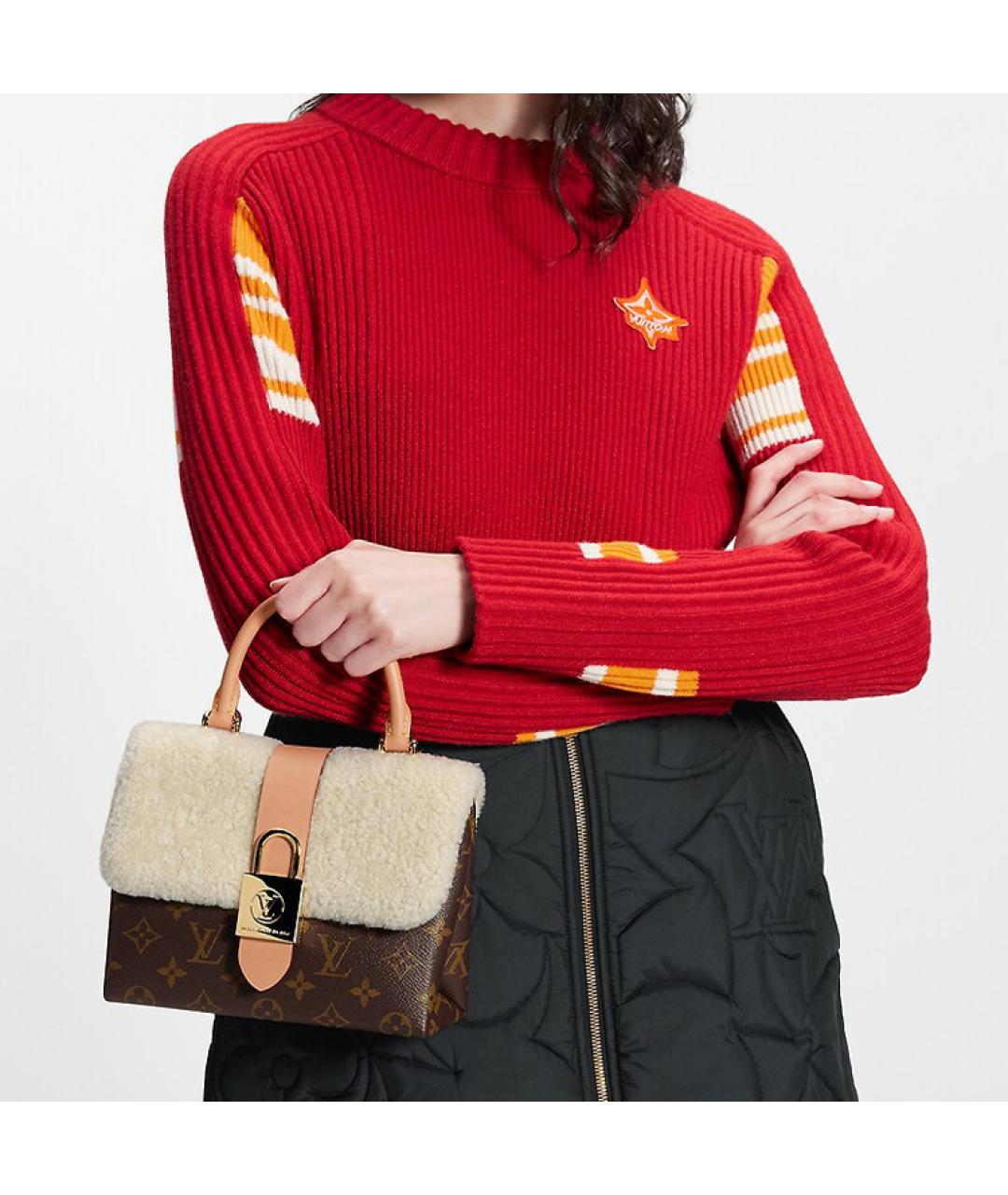 LOUIS VUITTON Коричневая сумка с короткими ручками, фото 7
