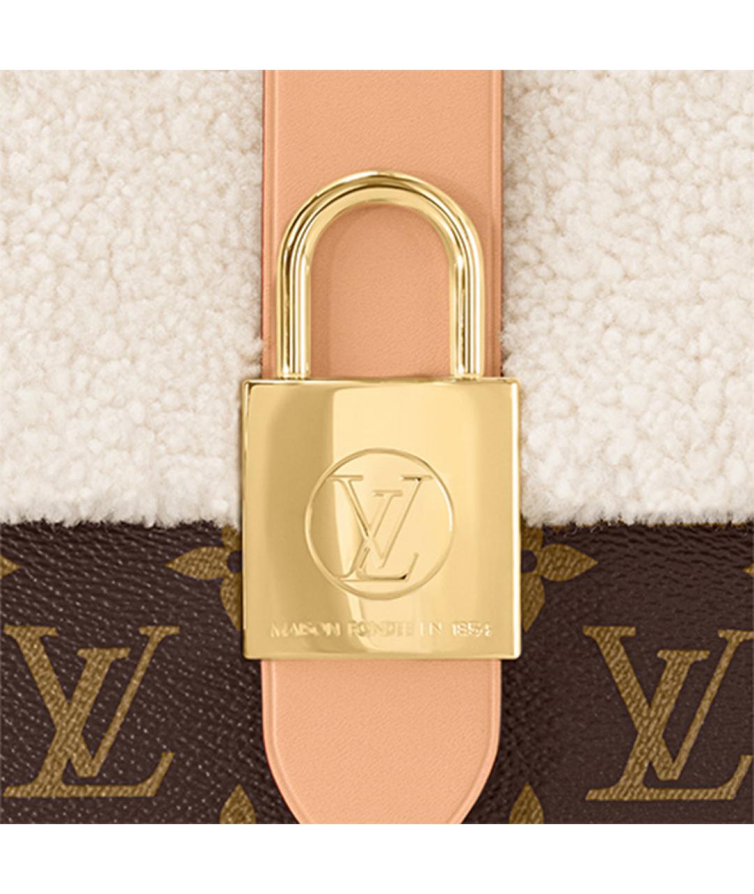 LOUIS VUITTON Коричневая сумка с короткими ручками, фото 5