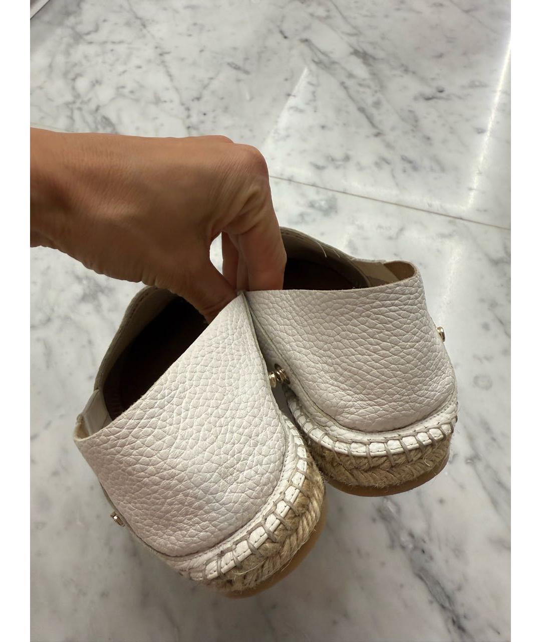 VALENTINO Белые кожаные мюли, фото 4