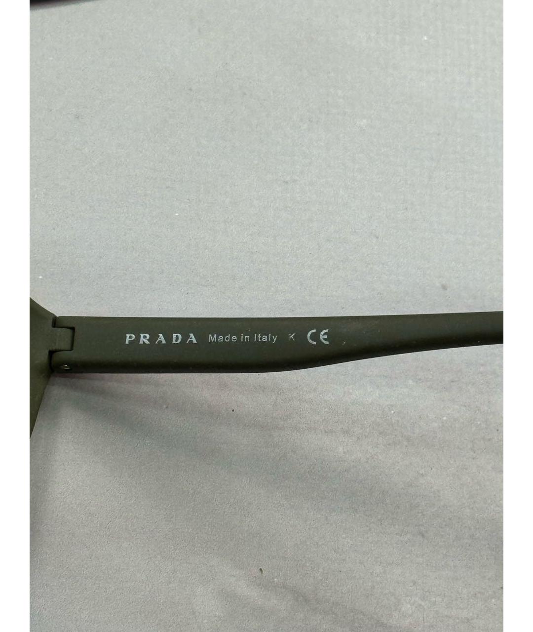 PRADA Хаки пластиковые солнцезащитные очки, фото 8