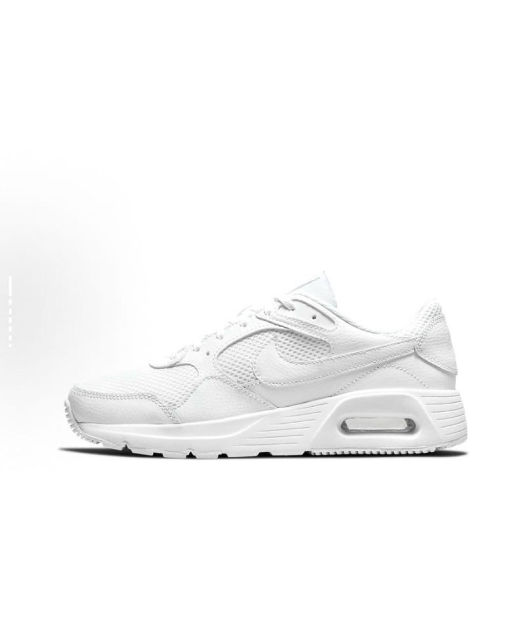 NIKE Белые текстильные низкие кроссовки / кеды, фото 2