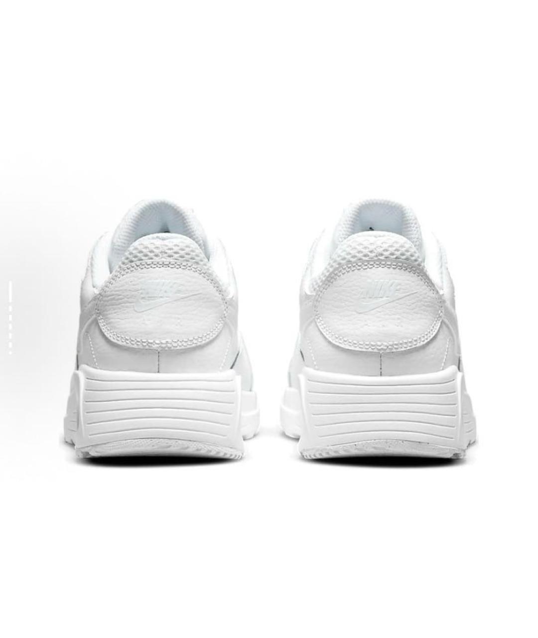 NIKE Белые текстильные низкие кроссовки / кеды, фото 5