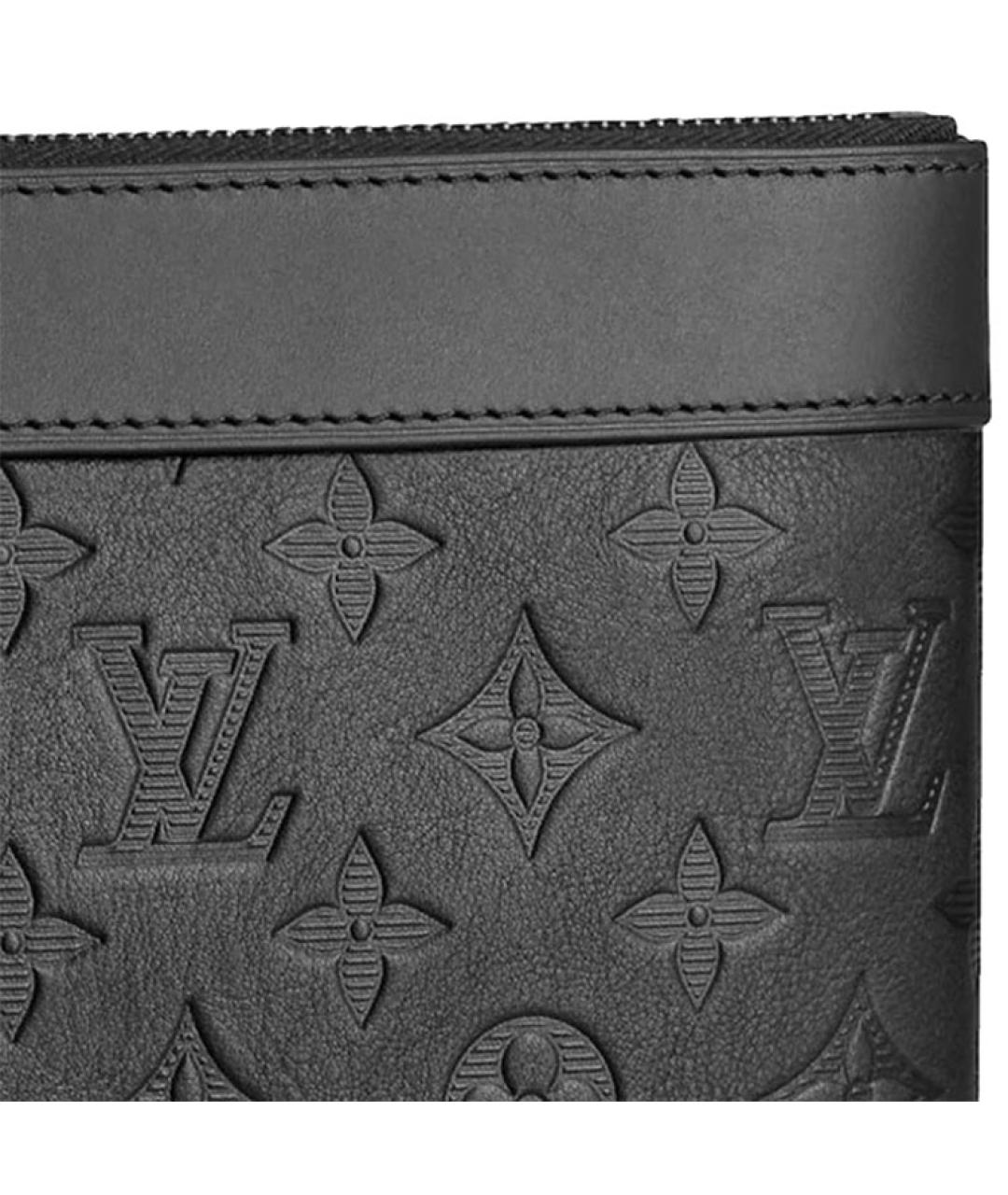 LOUIS VUITTON Черная кожаная папка для документов, фото 5