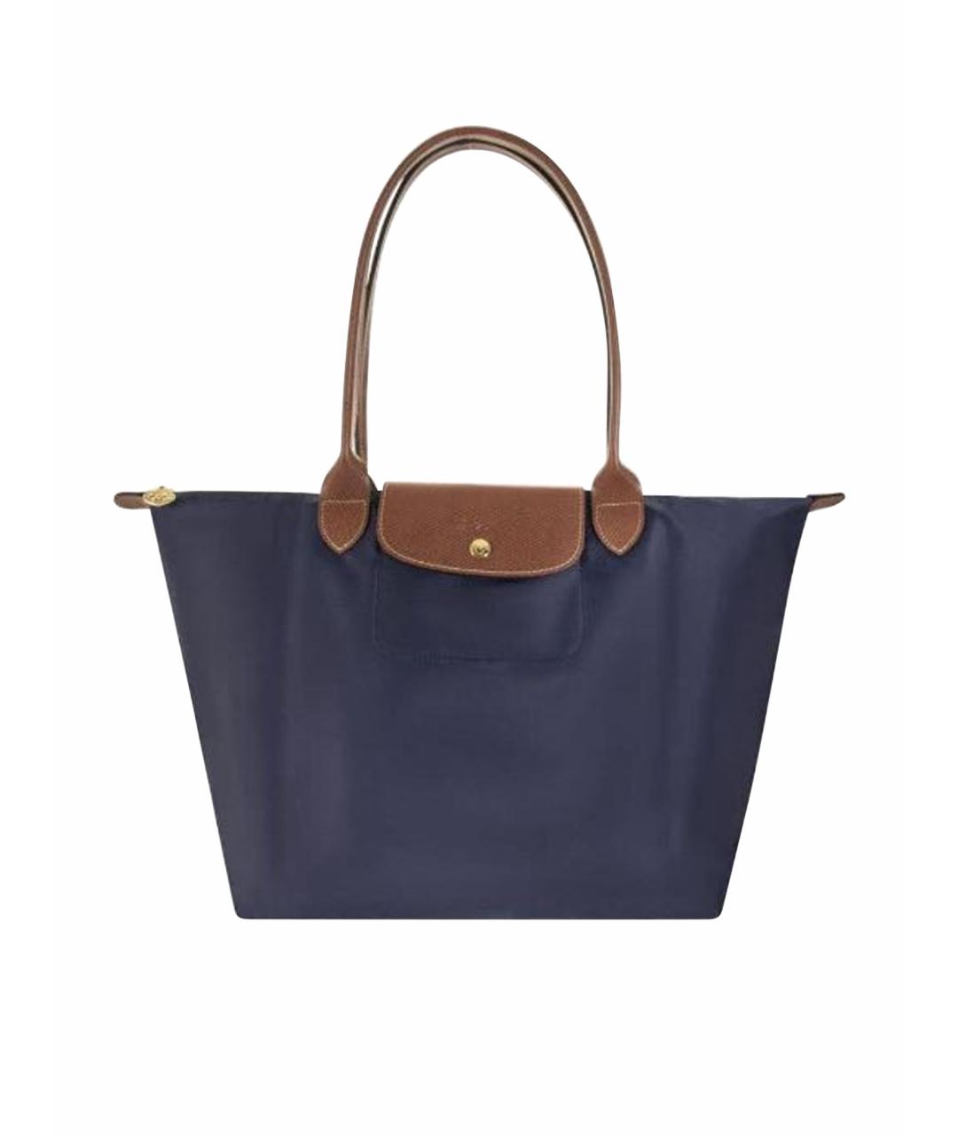 LONGCHAMP Темно-синяя сумка тоут, фото 1