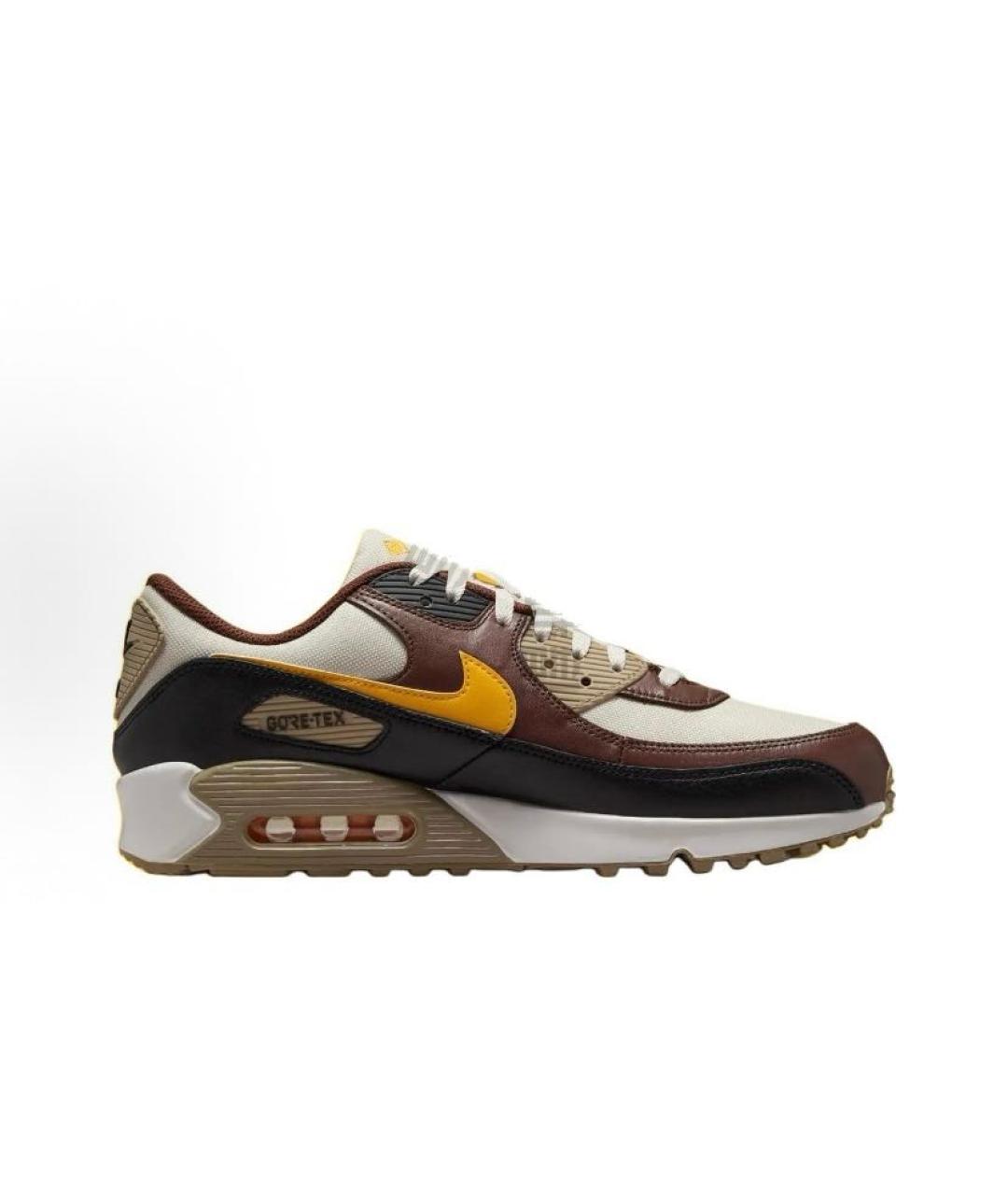 NIKE Коричневые текстильные низкие кроссовки / кеды, фото 7