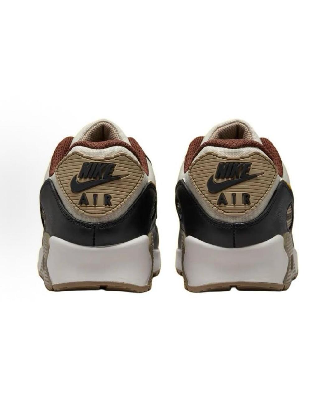NIKE Коричневые текстильные низкие кроссовки / кеды, фото 5