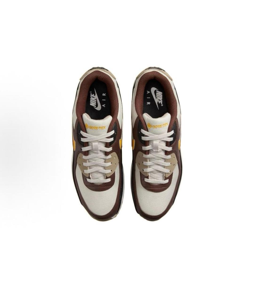 NIKE Коричневые текстильные низкие кроссовки / кеды, фото 4