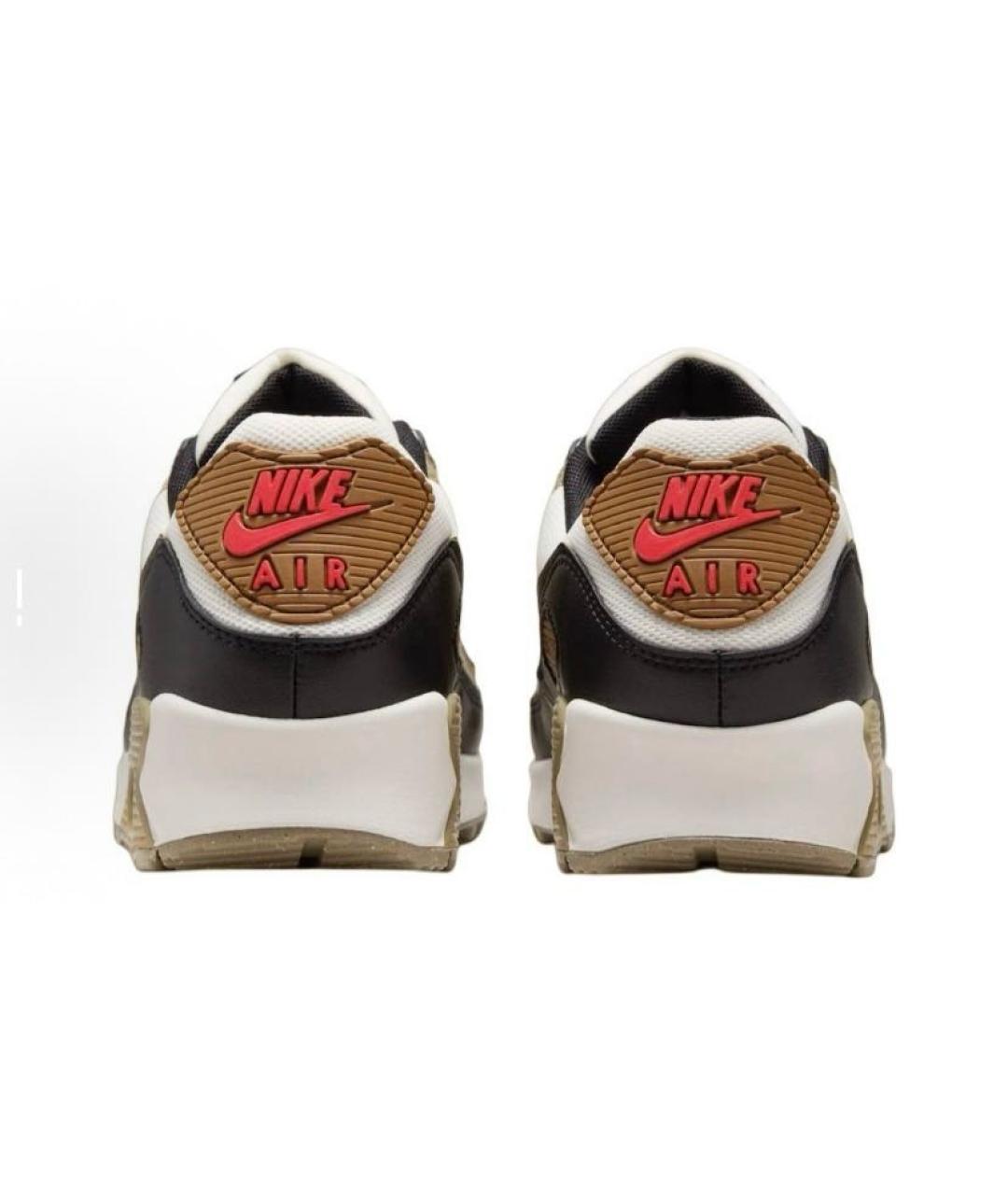 NIKE Коричневые текстильные низкие кроссовки / кеды, фото 5