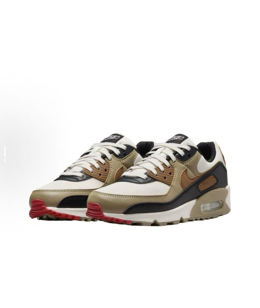 NIKE Коричневые текстильные низкие кроссовки / кеды, фото 3
