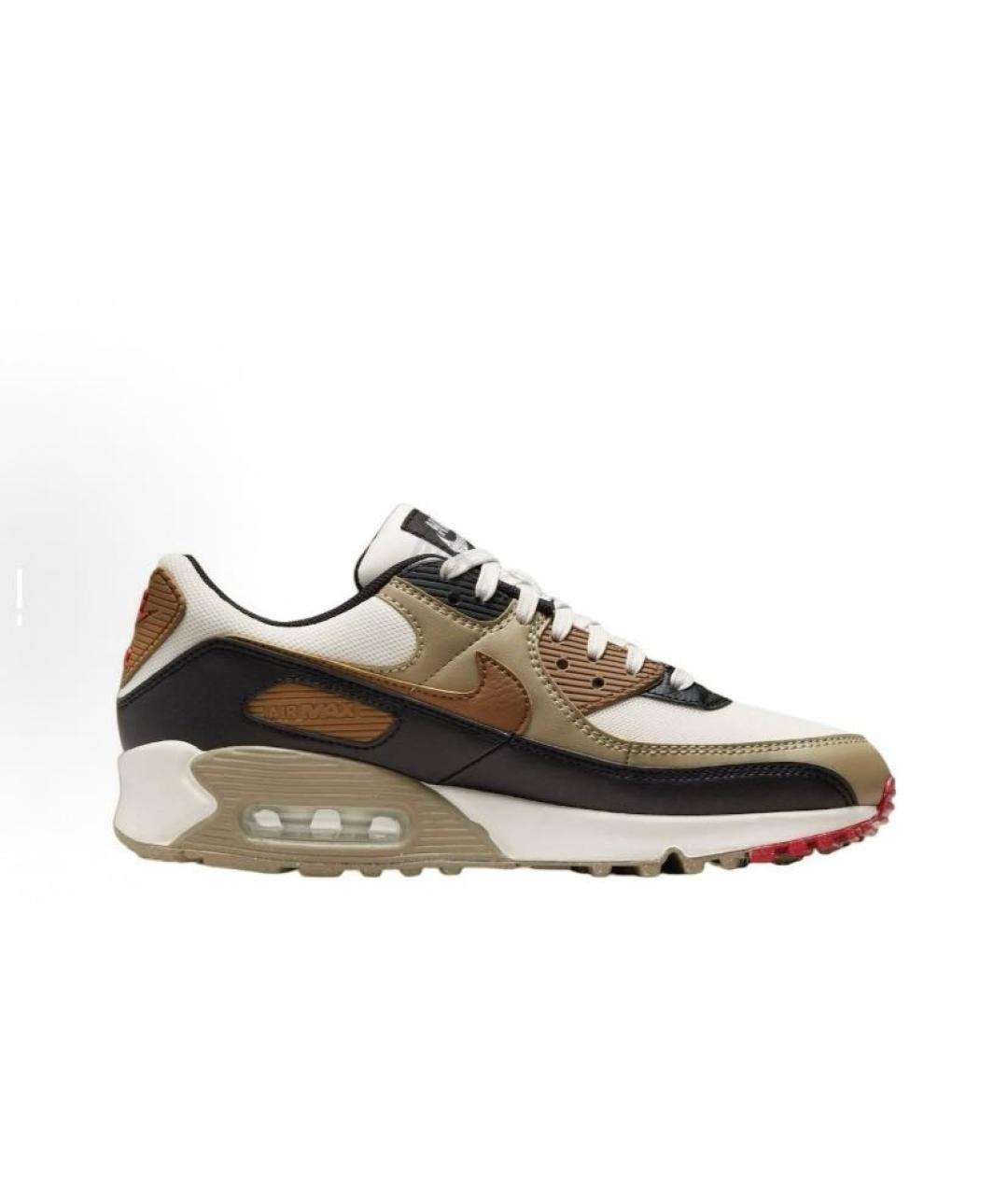 NIKE Коричневые текстильные низкие кроссовки / кеды, фото 7