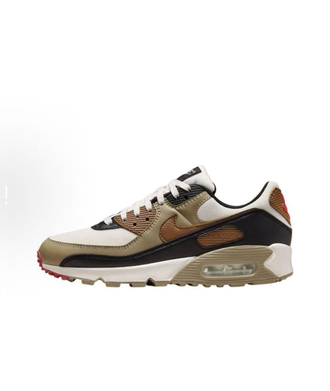 NIKE Коричневые текстильные низкие кроссовки / кеды, фото 2