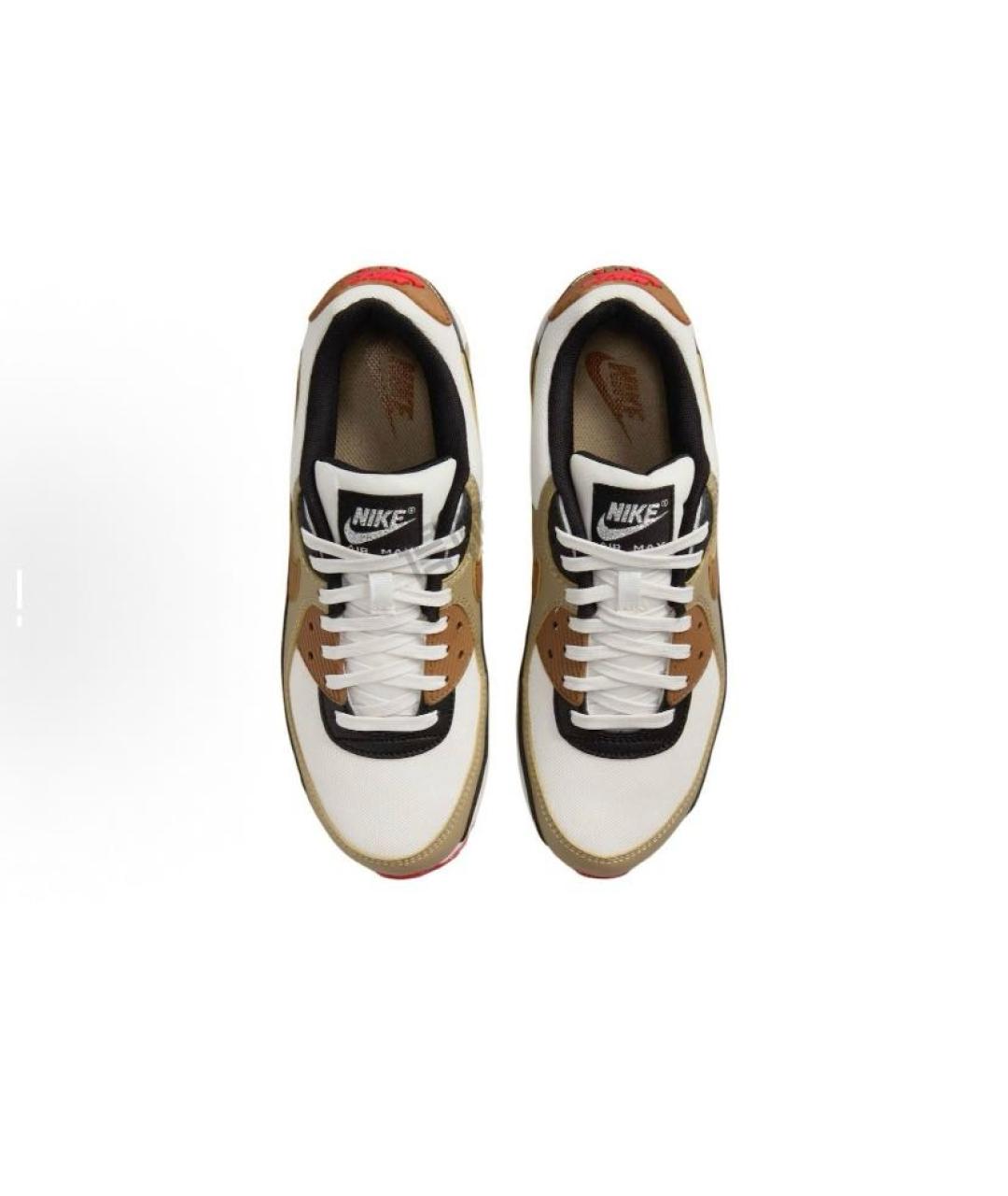 NIKE Коричневые текстильные низкие кроссовки / кеды, фото 4