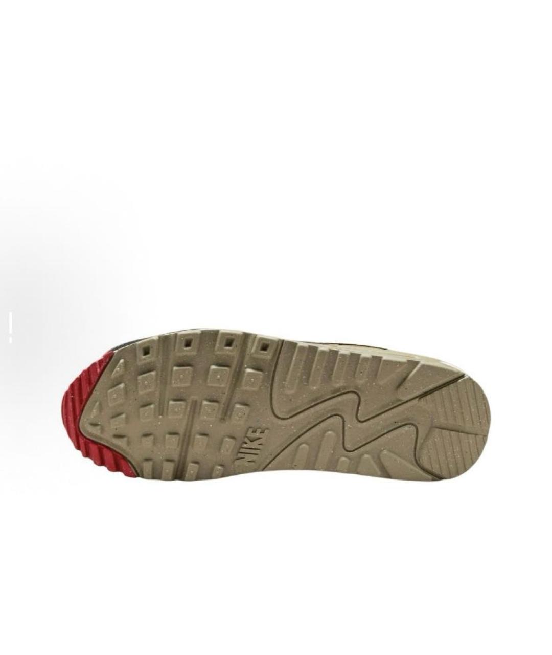 NIKE Коричневые текстильные низкие кроссовки / кеды, фото 6