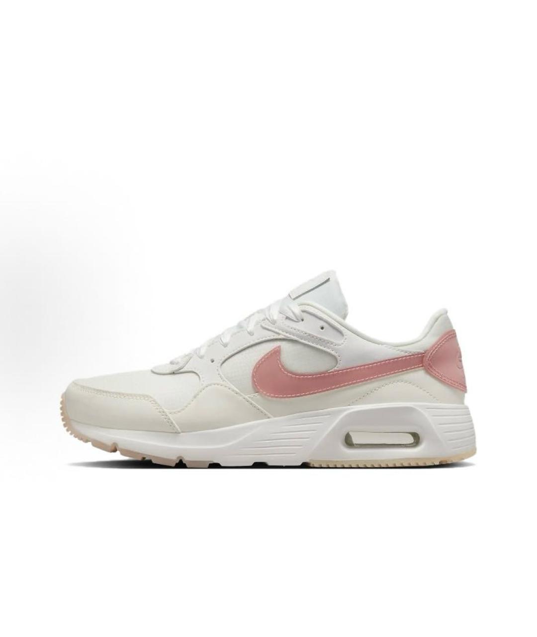 NIKE Белые текстильные низкие кроссовки / кеды, фото 2