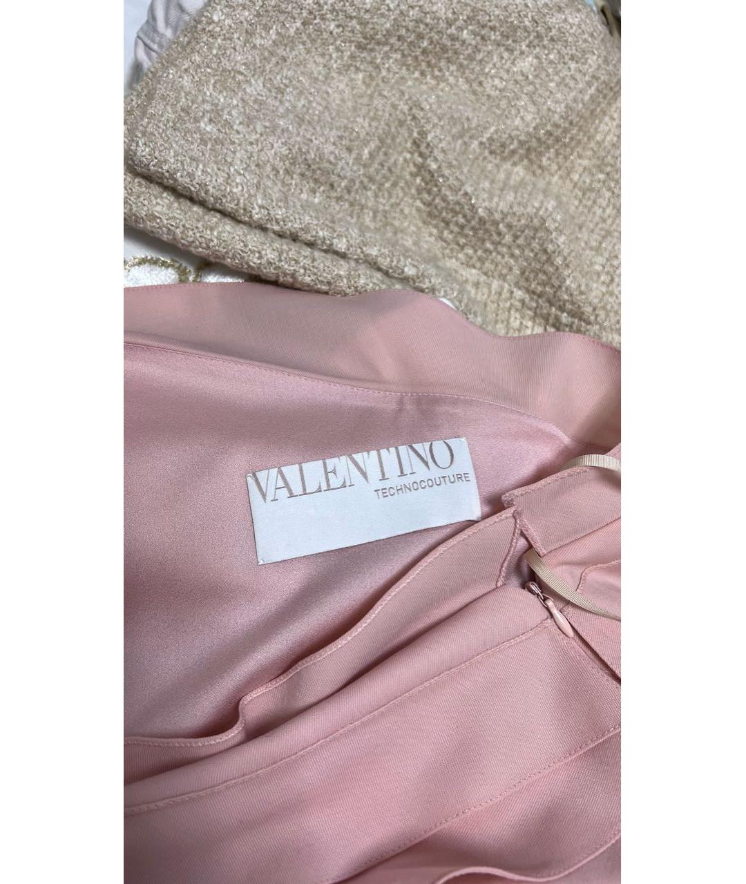 VALENTINO Розовое шерстяное вечернее платье, фото 3