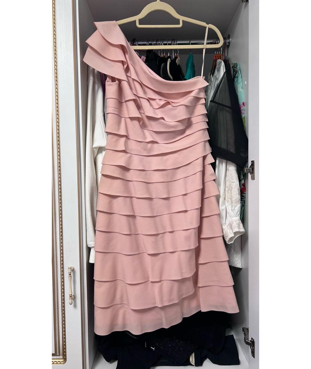 VALENTINO Розовое шерстяное вечернее платье, фото 5