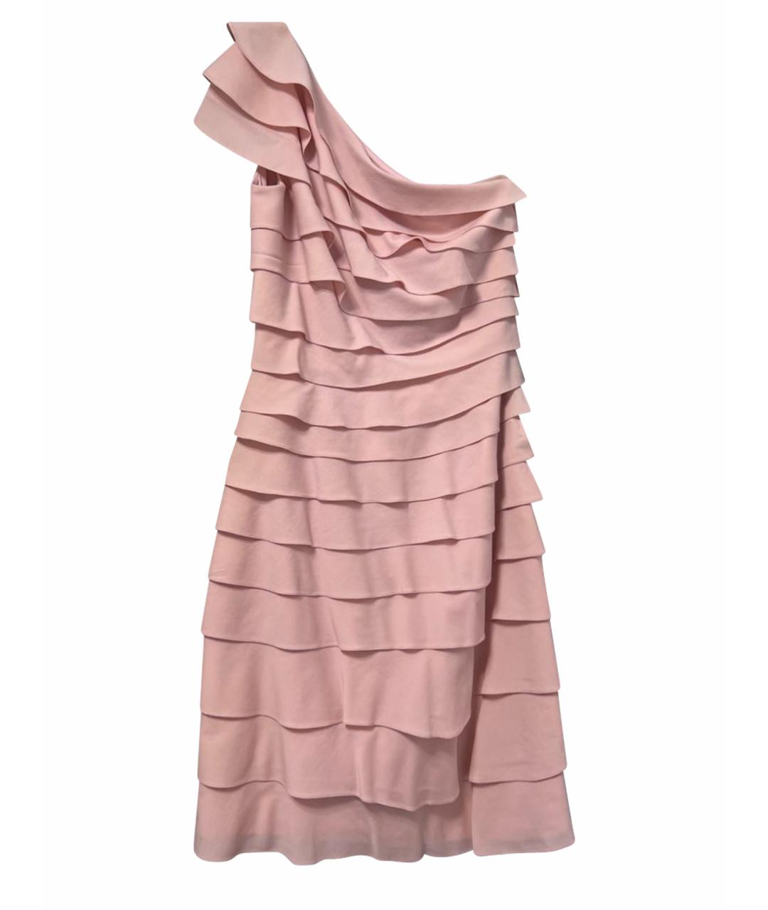 VALENTINO Розовое шерстяное вечернее платье, фото 1