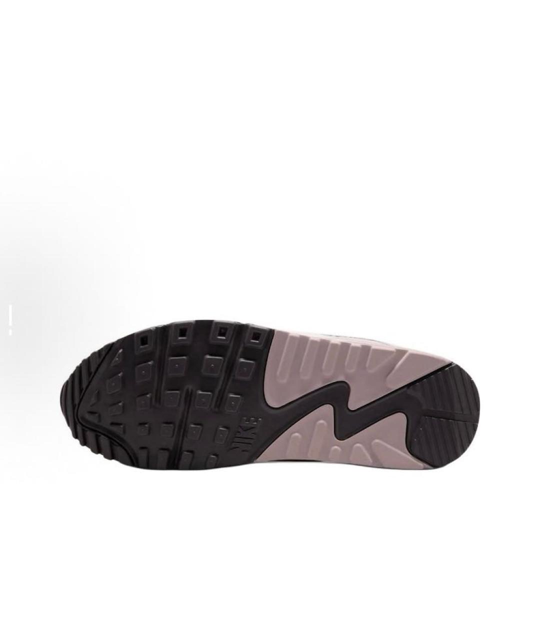 NIKE Бежевые кожаные низкие кроссовки / кеды, фото 5