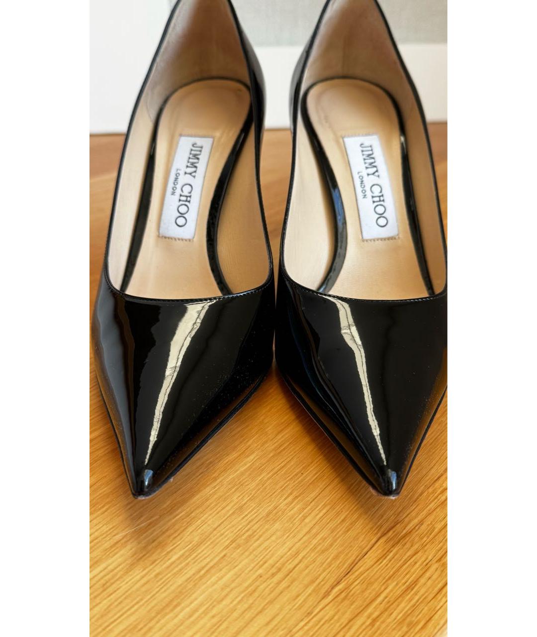 JIMMY CHOO Черные туфли из лакированной кожи, фото 2