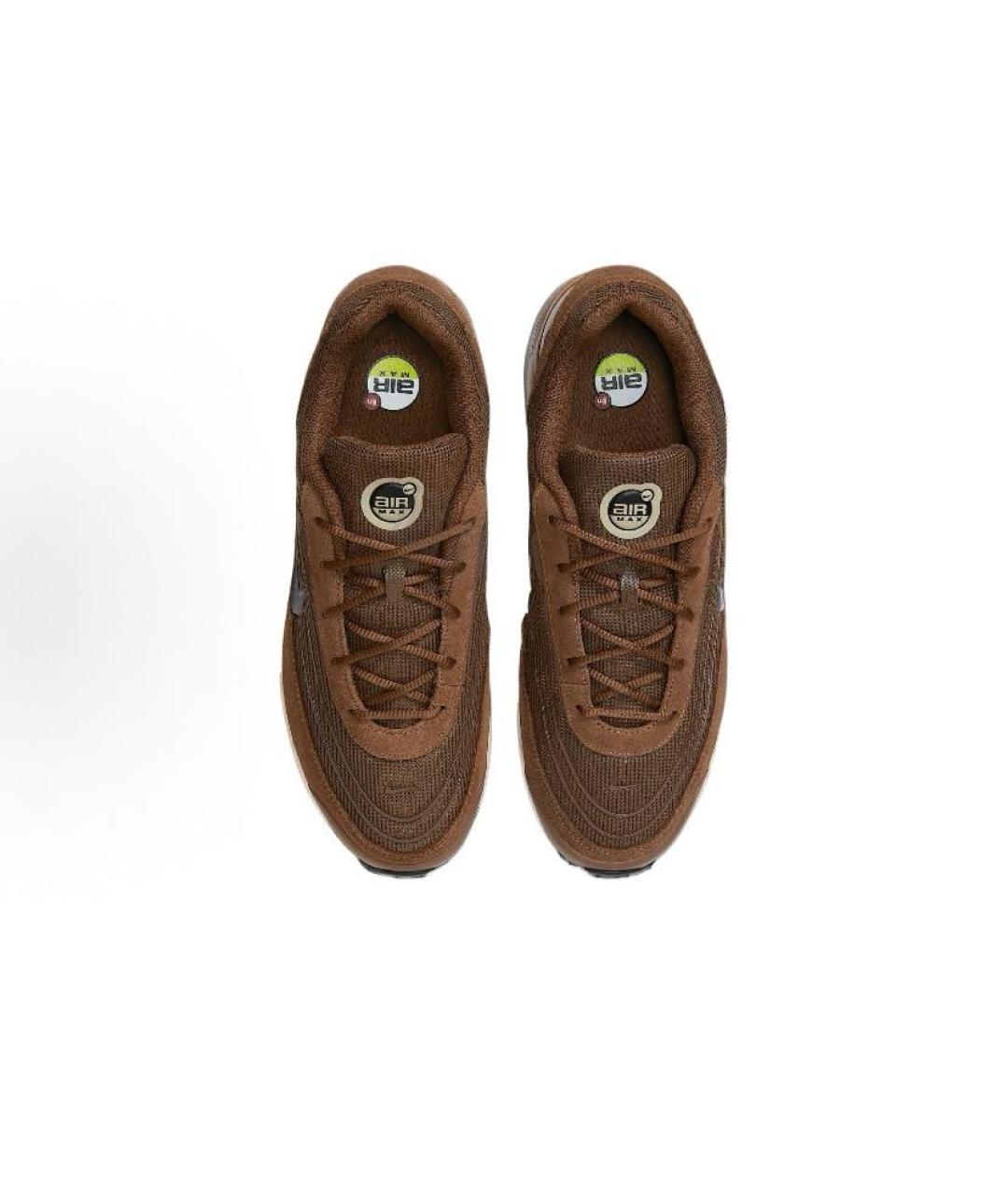 NIKE Коричневые текстильные низкие кроссовки / кеды, фото 2