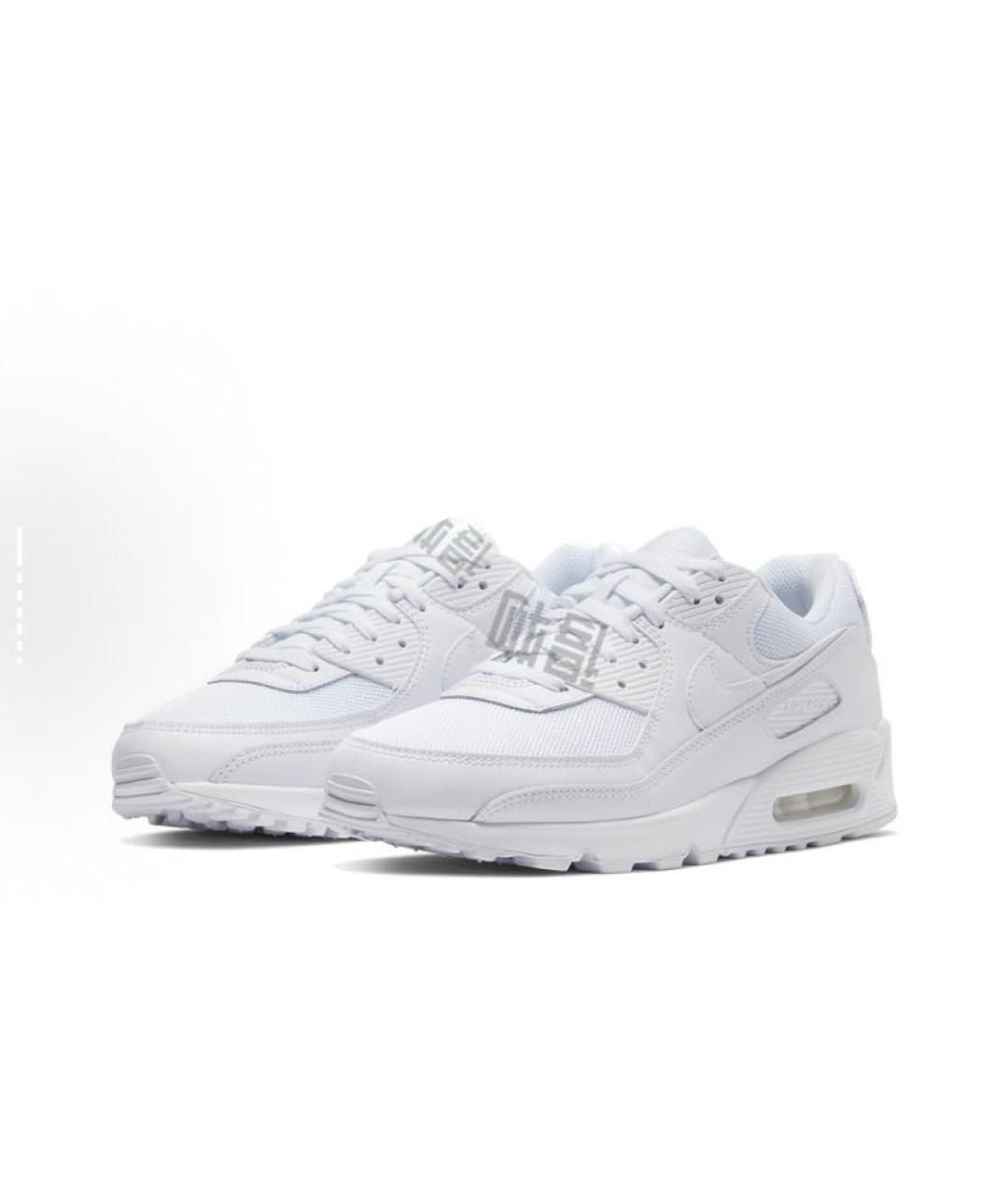 NIKE Белые текстильные низкие кроссовки / кеды, фото 3