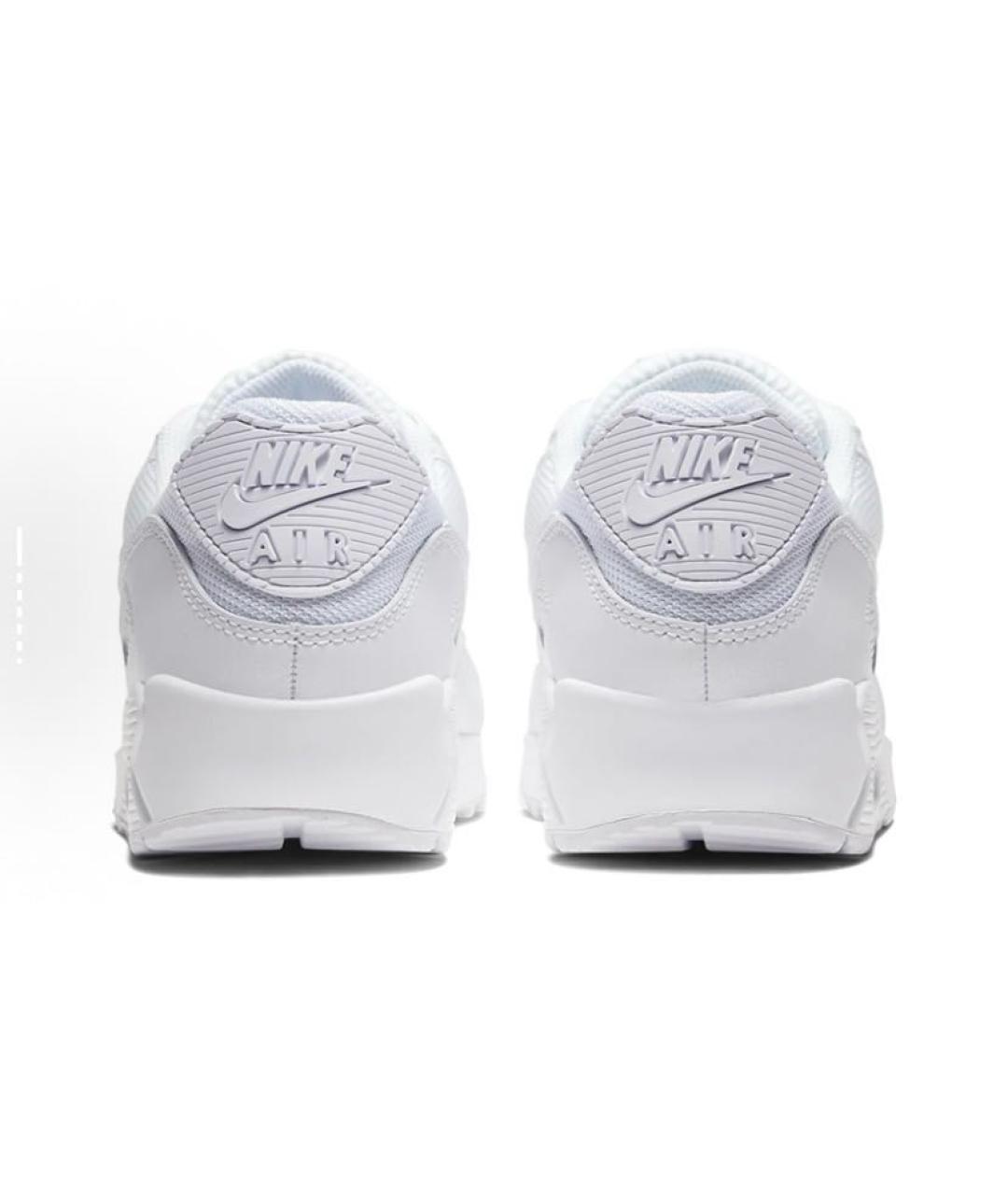 NIKE Белые текстильные низкие кроссовки / кеды, фото 4